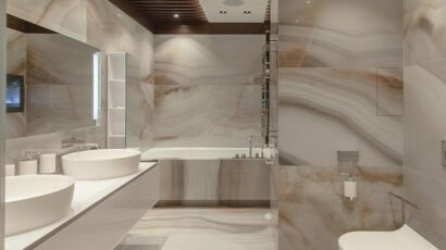 Completed tile installation in Dubai villa