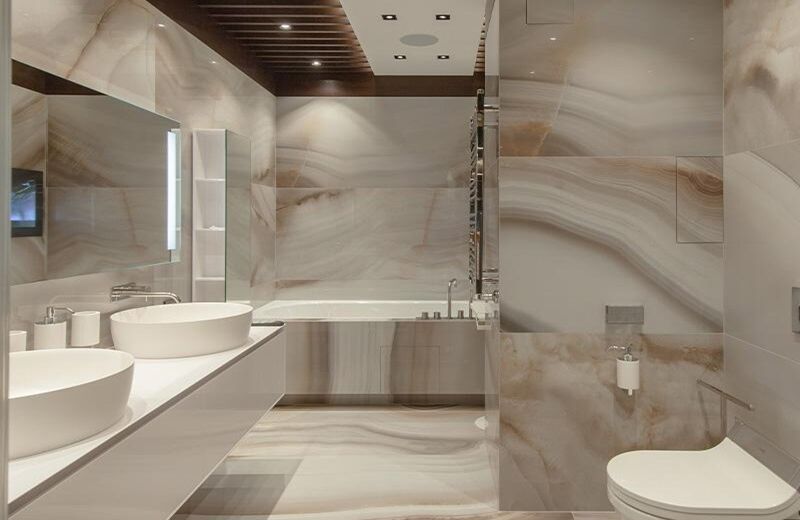 Completed tile installation in Dubai villa