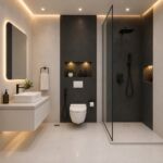Porcelain tile fixing in Dubai villa