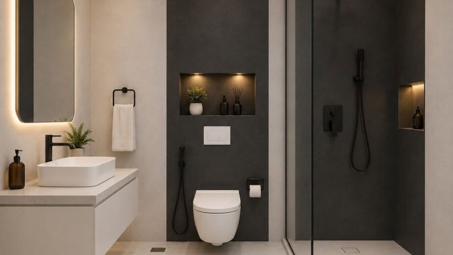 Porcelain tile fixing in Dubai villa
