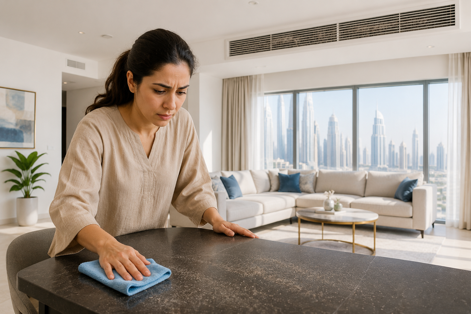 Dust keeps returning after cleaning a Dubai home with AC vents